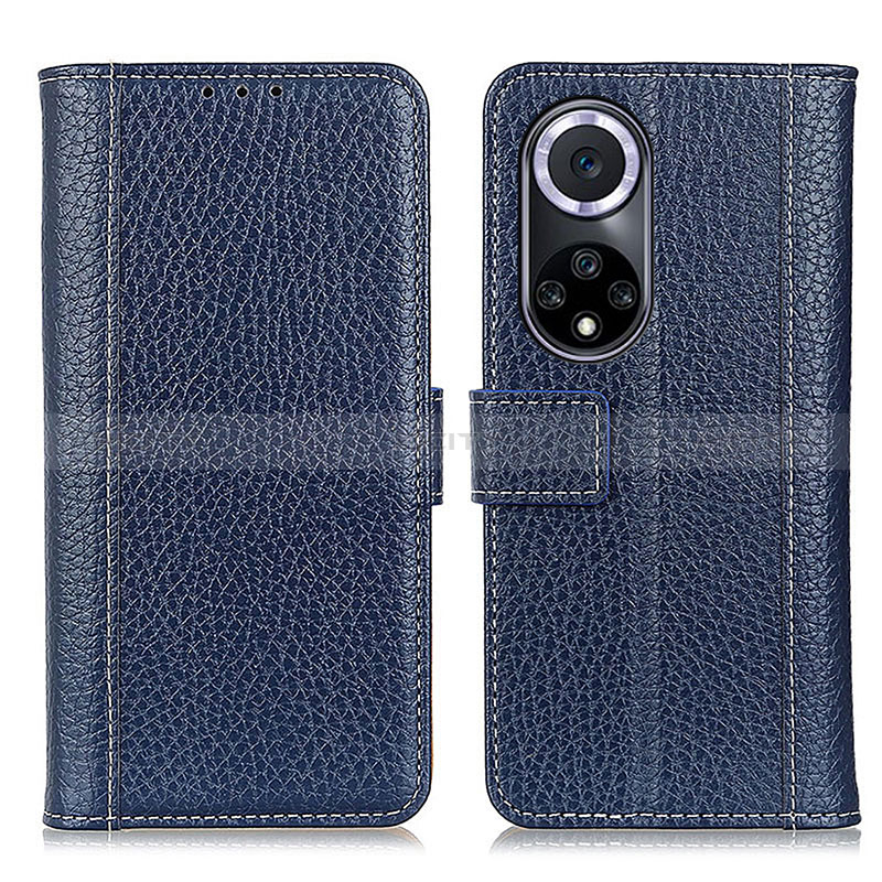 Custodia Portafoglio In Pelle Cover con Supporto M13L per Huawei Honor 50 5G Blu