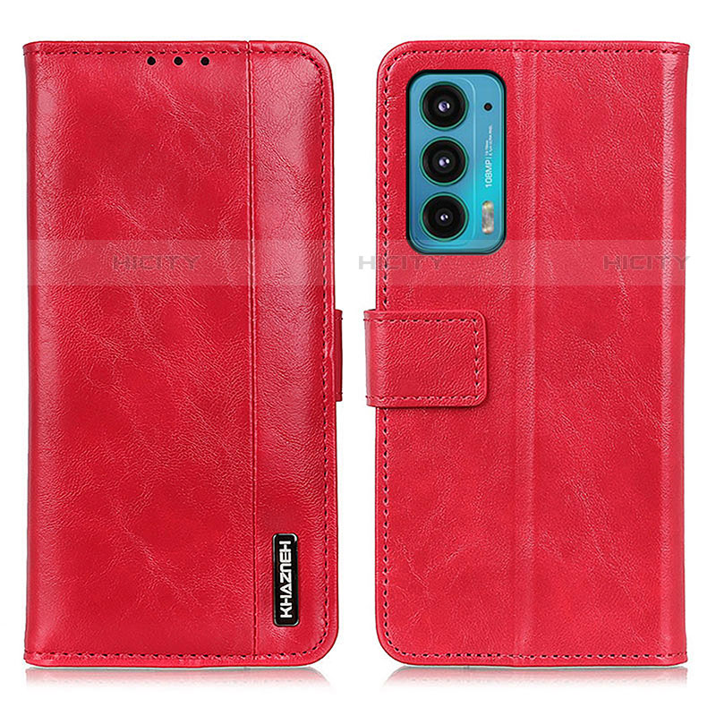 Custodia Portafoglio In Pelle Cover con Supporto M13L per Motorola Moto Edge 20 5G Rosso