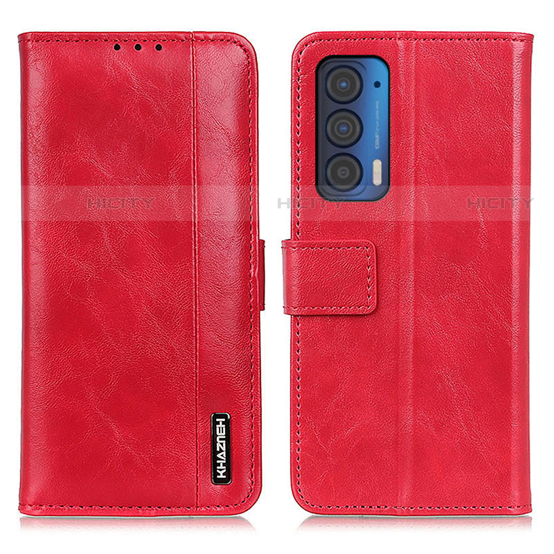 Custodia Portafoglio In Pelle Cover con Supporto M13L per Motorola Moto Edge (2021) 5G Rosso