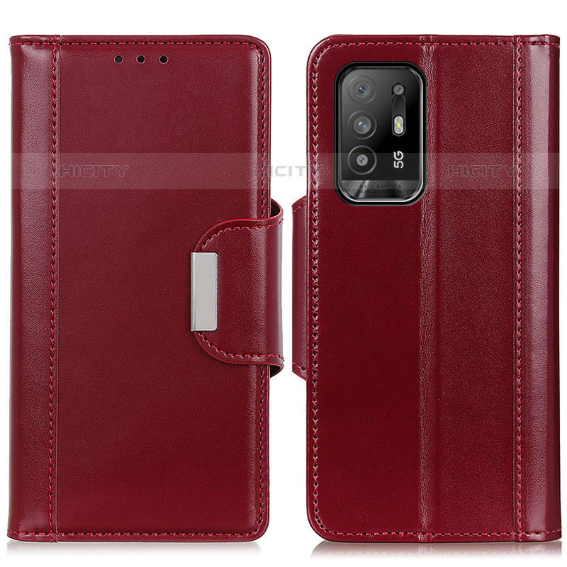 Custodia Portafoglio In Pelle Cover con Supporto M13L per Oppo A94 5G Rosso