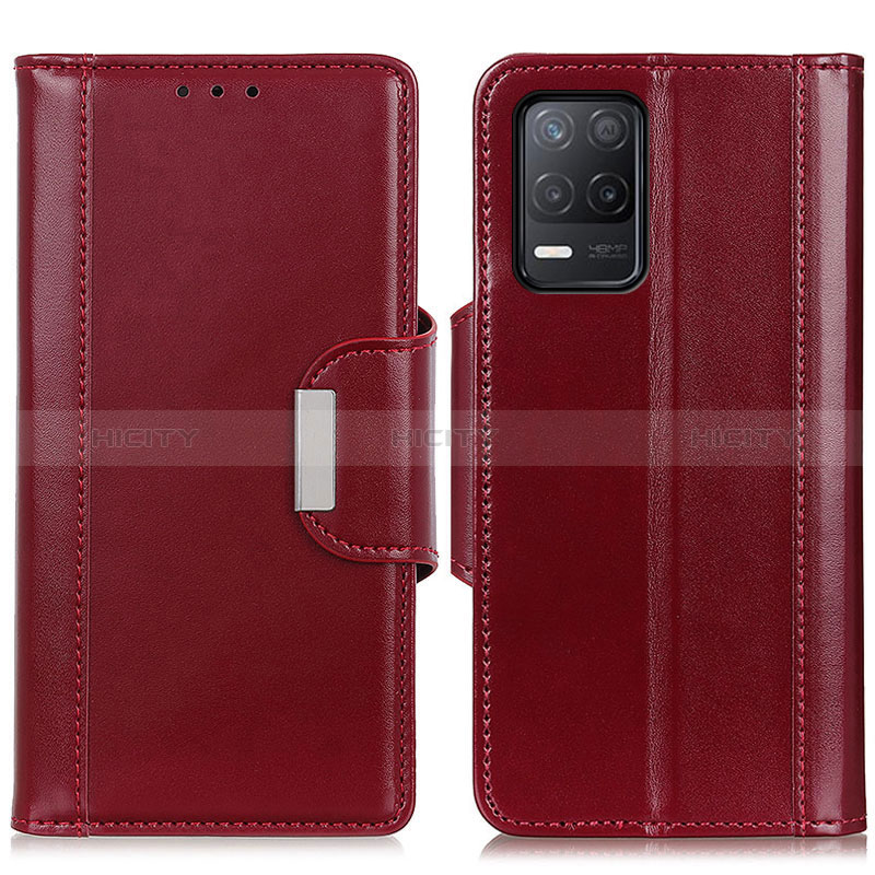 Custodia Portafoglio In Pelle Cover con Supporto M13L per Realme 8 5G Rosso