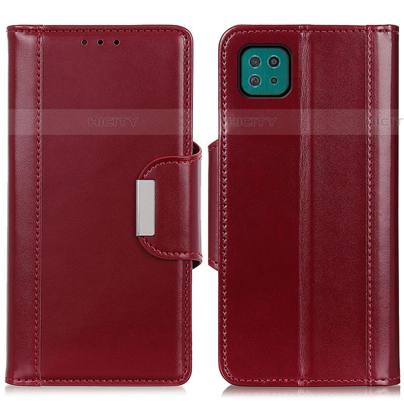 Custodia Portafoglio In Pelle Cover con Supporto M13L per Samsung Galaxy F42 5G Rosso