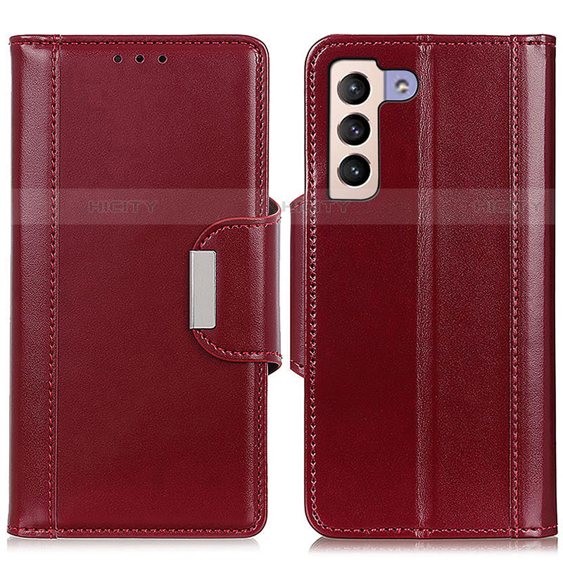 Custodia Portafoglio In Pelle Cover con Supporto M13L per Samsung Galaxy S22 5G Rosso