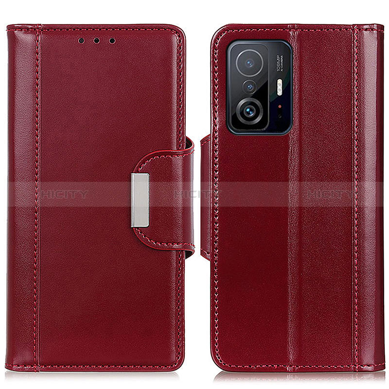 Custodia Portafoglio In Pelle Cover con Supporto M13L per Xiaomi Mi 11T Pro 5G Rosso