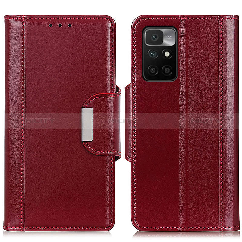 Custodia Portafoglio In Pelle Cover con Supporto M13L per Xiaomi Redmi 10 4G Rosso