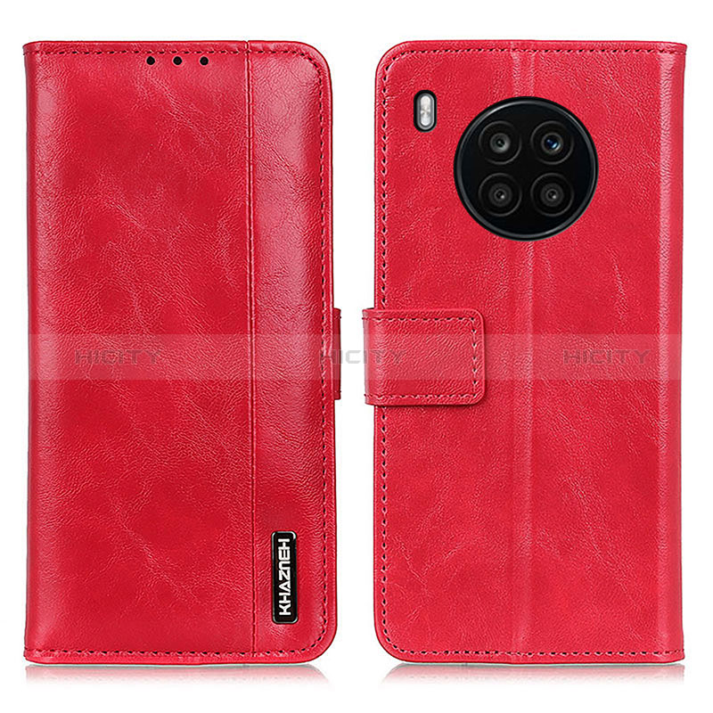 Custodia Portafoglio In Pelle Cover con Supporto M14L per Huawei Nova 8i Rosso