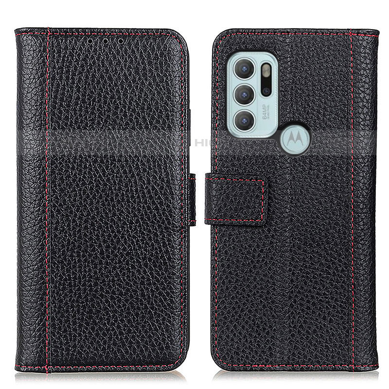 Custodia Portafoglio In Pelle Cover con Supporto M14L per Motorola Moto G60s Nero