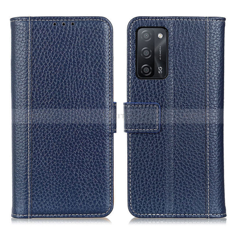 Custodia Portafoglio In Pelle Cover con Supporto M14L per Oppo A56 5G Blu