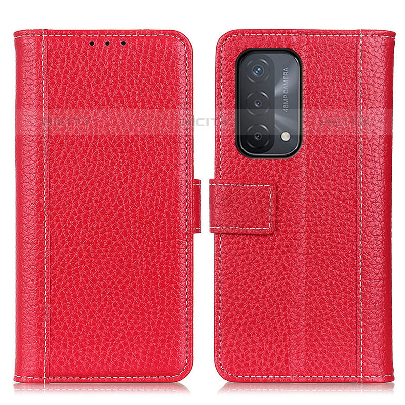 Custodia Portafoglio In Pelle Cover con Supporto M14L per Oppo A93 5G Rosso