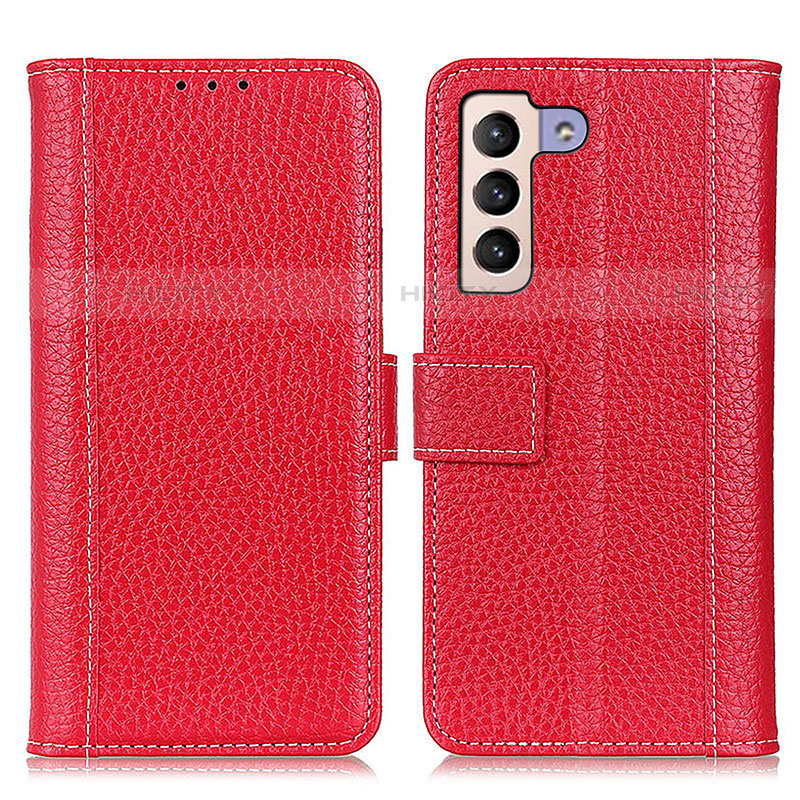 Custodia Portafoglio In Pelle Cover con Supporto M14L per Samsung Galaxy S21 Plus 5G Rosso