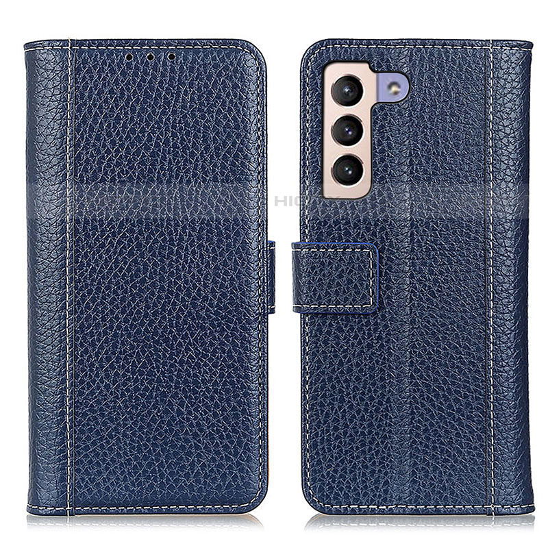 Custodia Portafoglio In Pelle Cover con Supporto M14L per Samsung Galaxy S22 Plus 5G Blu