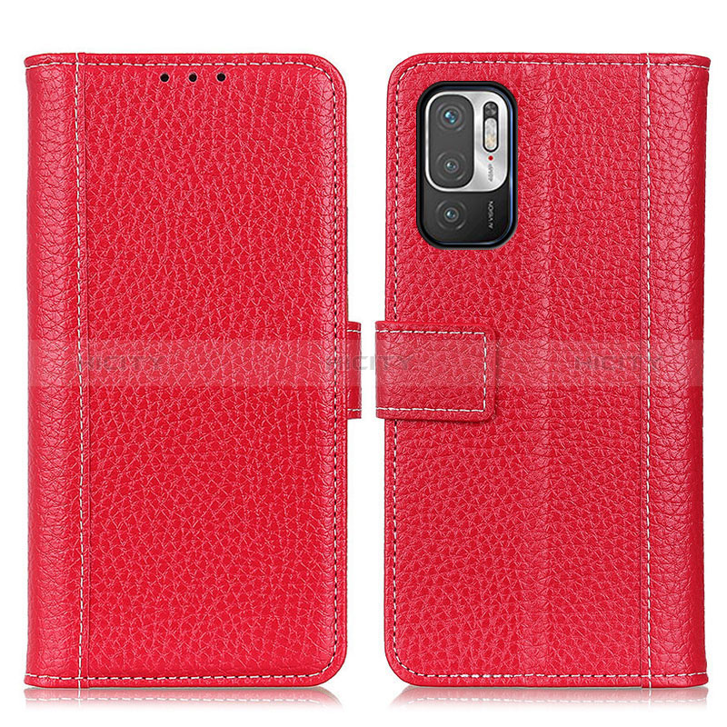 Custodia Portafoglio In Pelle Cover con Supporto M14L per Xiaomi POCO M3 Pro 5G Rosso