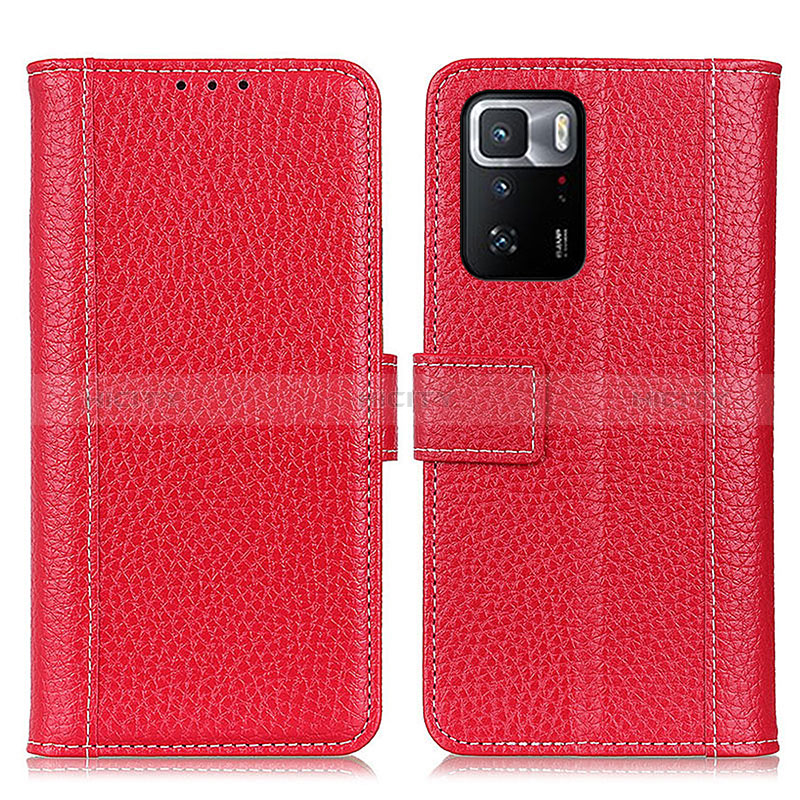 Custodia Portafoglio In Pelle Cover con Supporto M14L per Xiaomi Poco X3 GT 5G Rosso