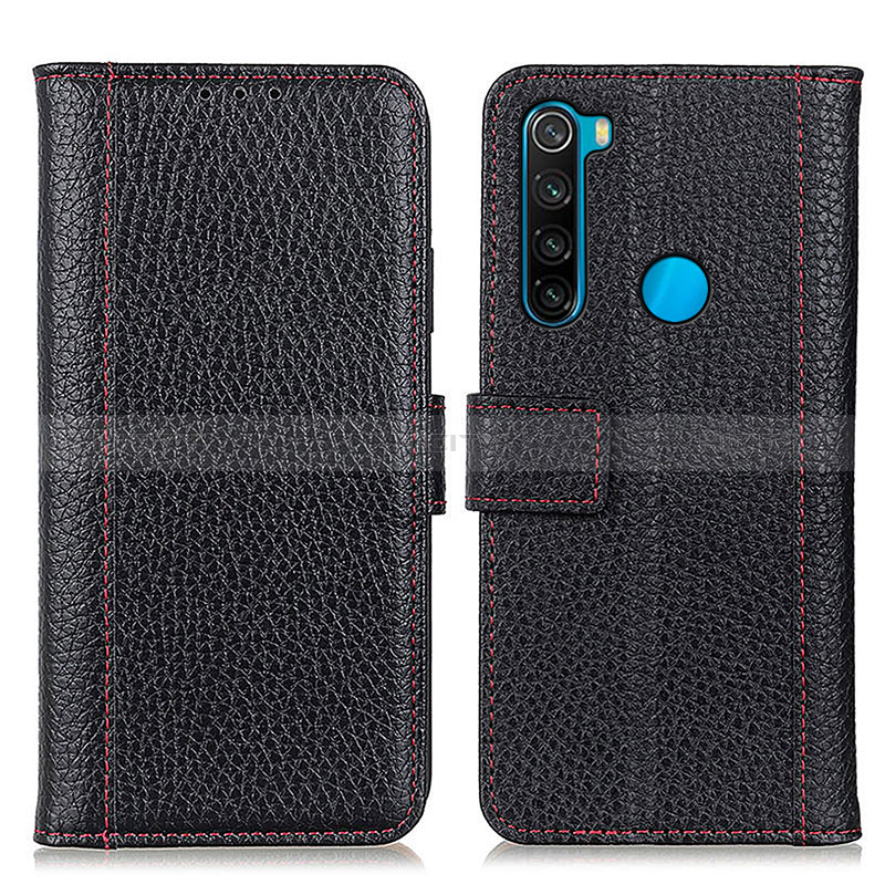 Custodia Portafoglio In Pelle Cover con Supporto M14L per Xiaomi Redmi Note 8 (2021) Nero