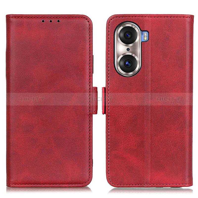 Custodia Portafoglio In Pelle Cover con Supporto M15L per Huawei Honor 60 Pro 5G Rosso