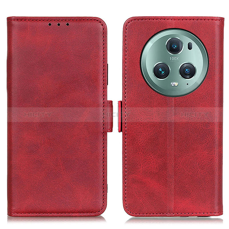 Custodia Portafoglio In Pelle Cover con Supporto M15L per Huawei Honor Magic5 Pro 5G Rosso