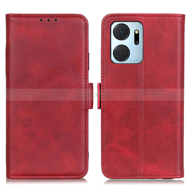 Custodia Portafoglio In Pelle Cover con Supporto M15L per Huawei Honor X7a Rosso