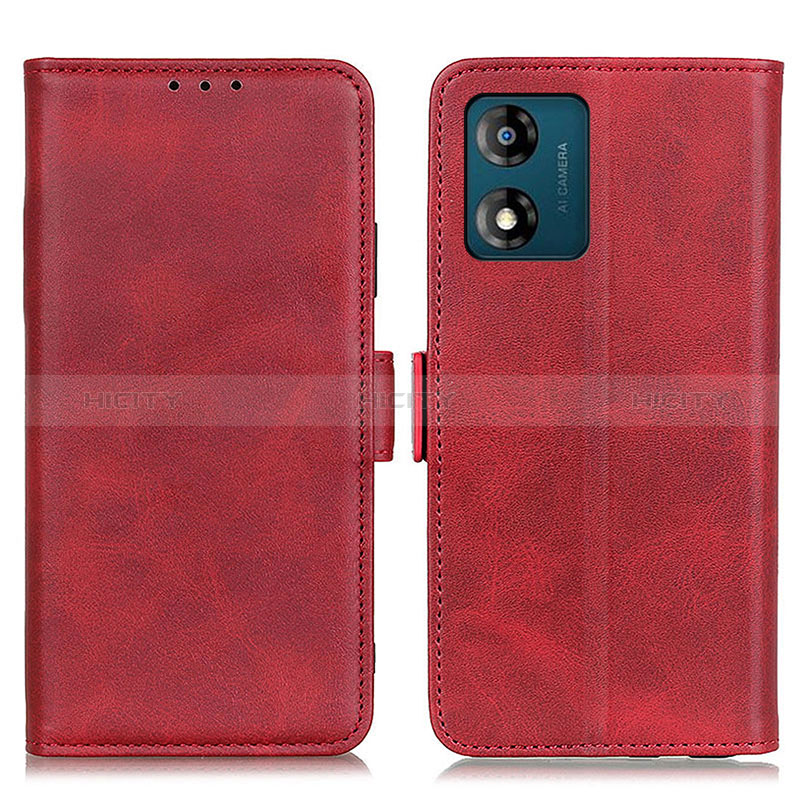 Custodia Portafoglio In Pelle Cover con Supporto M15L per Motorola Moto E13 Rosso