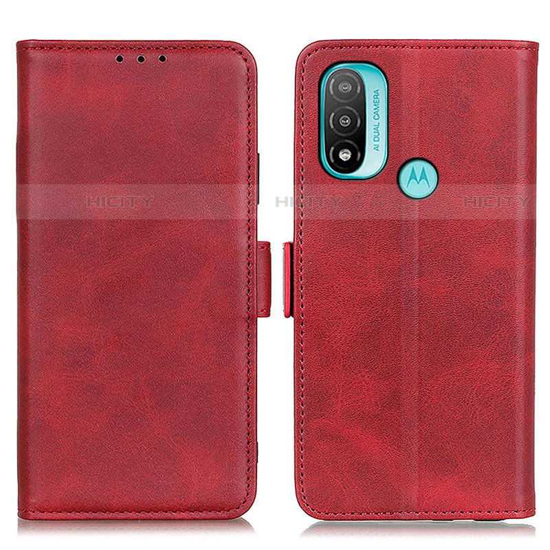 Custodia Portafoglio In Pelle Cover con Supporto M15L per Motorola Moto E20 Rosso