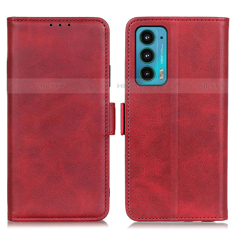 Custodia Portafoglio In Pelle Cover con Supporto M15L per Motorola Moto Edge 20 5G Rosso