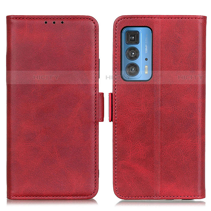 Custodia Portafoglio In Pelle Cover con Supporto M15L per Motorola Moto Edge 20 Pro 5G Rosso