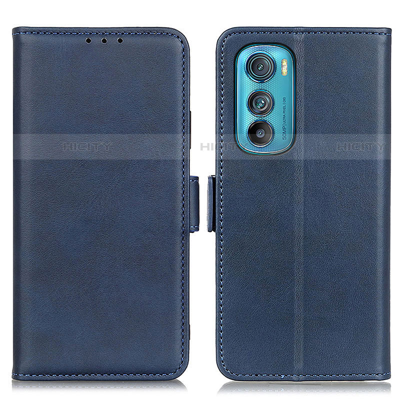 Custodia Portafoglio In Pelle Cover con Supporto M15L per Motorola Moto Edge 30 5G Blu