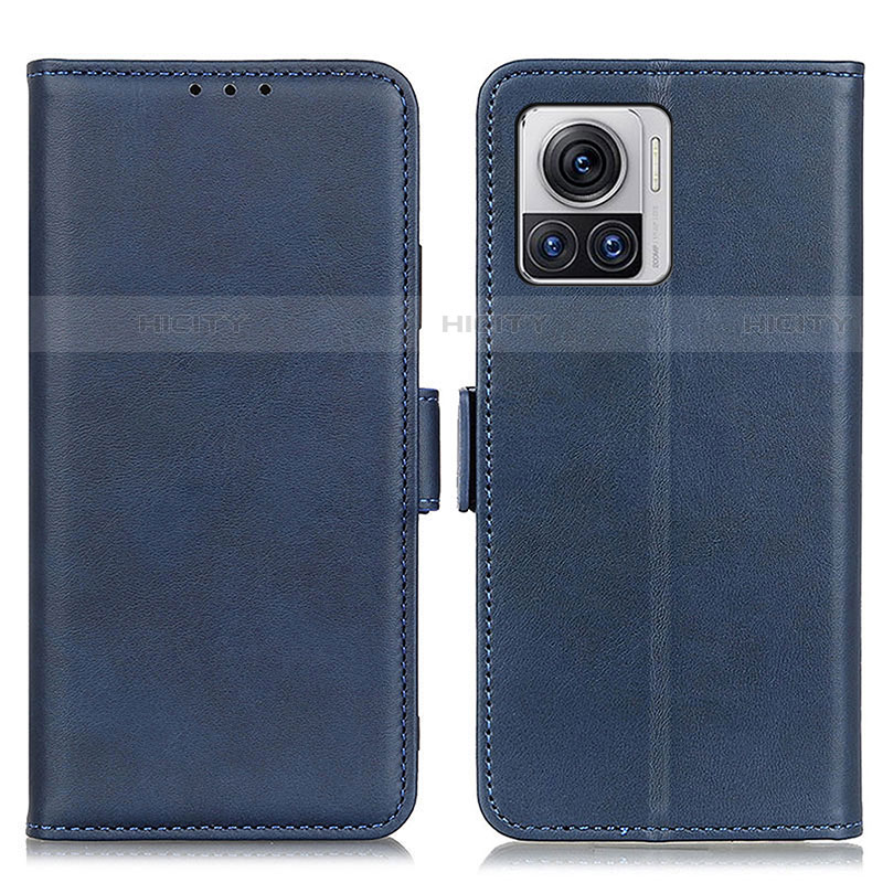 Custodia Portafoglio In Pelle Cover con Supporto M15L per Motorola Moto Edge 30 Ultra 5G Blu