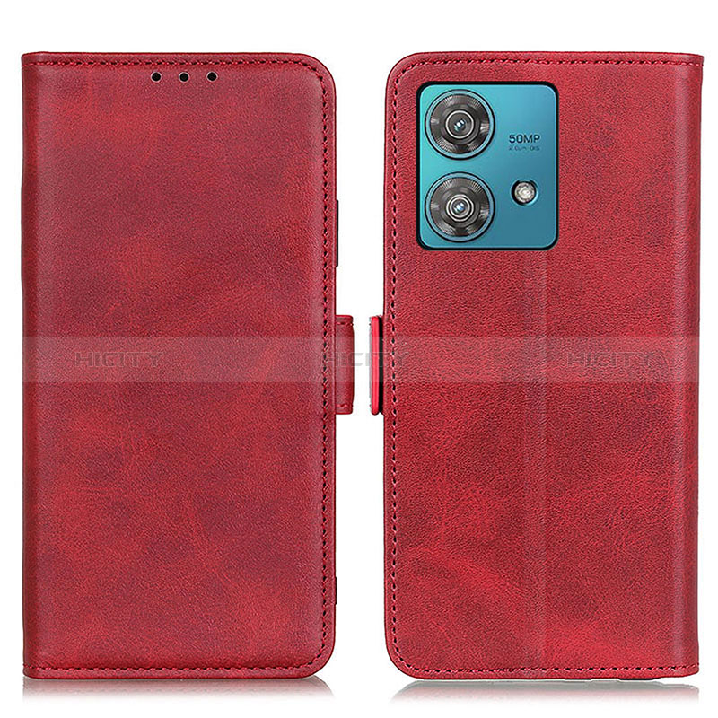 Custodia Portafoglio In Pelle Cover con Supporto M15L per Motorola Moto Edge 40 Neo 5G Rosso