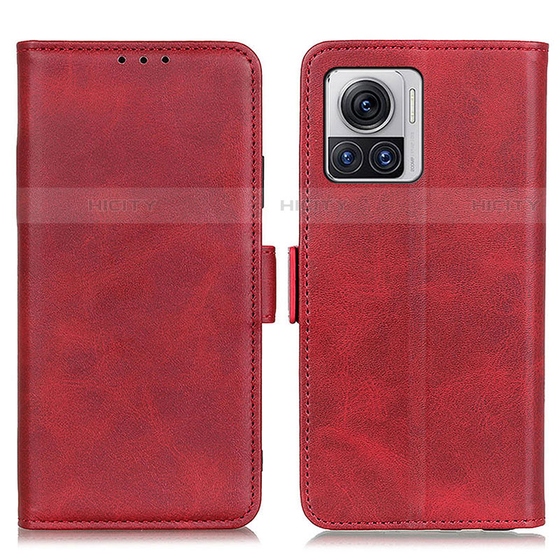 Custodia Portafoglio In Pelle Cover con Supporto M15L per Motorola Moto Edge X30 Pro 5G Rosso