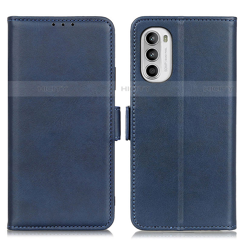 Custodia Portafoglio In Pelle Cover con Supporto M15L per Motorola MOTO G52 Blu