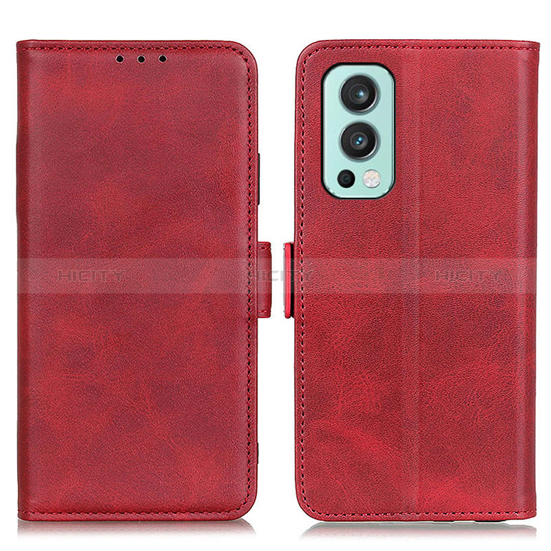 Custodia Portafoglio In Pelle Cover con Supporto M15L per OnePlus Nord 2 5G Rosso