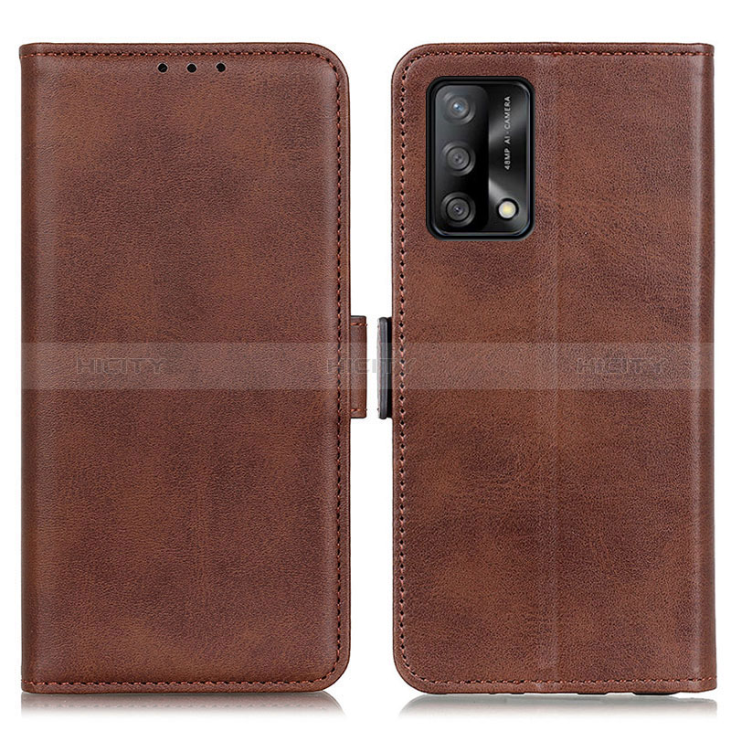 Custodia Portafoglio In Pelle Cover con Supporto M15L per Oppo F19s Marrone