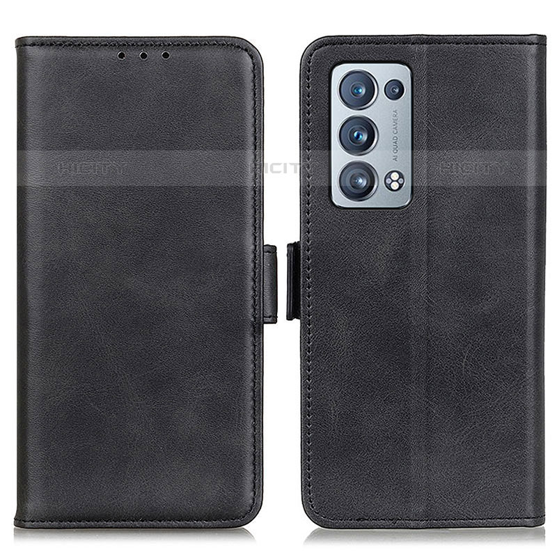 Custodia Portafoglio In Pelle Cover con Supporto M15L per Oppo Reno6 Pro+ Plus 5G Nero