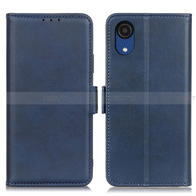 Custodia Portafoglio In Pelle Cover con Supporto M15L per Samsung Galaxy A03 Core Blu