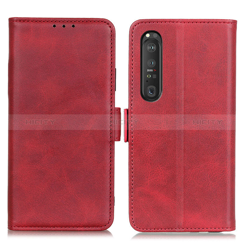 Custodia Portafoglio In Pelle Cover con Supporto M15L per Sony Xperia 1 III Rosso