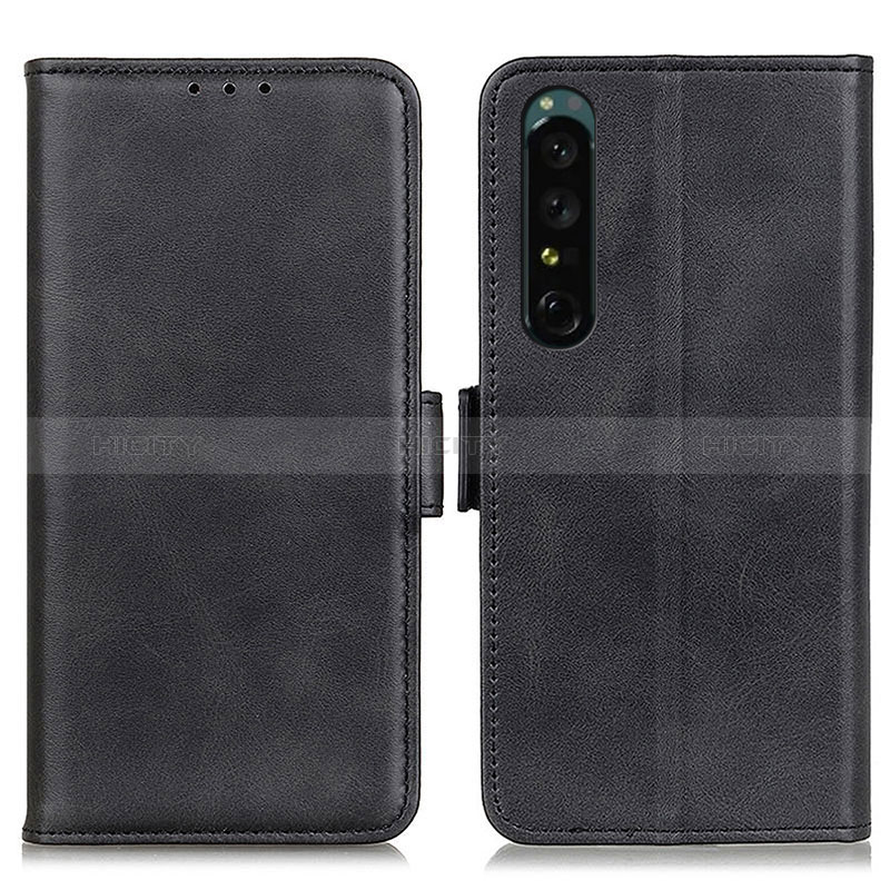 Custodia Portafoglio In Pelle Cover con Supporto M15L per Sony Xperia 1 IV Nero