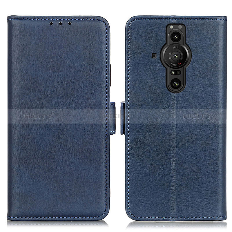 Custodia Portafoglio In Pelle Cover con Supporto M15L per Sony Xperia PRO-I Blu