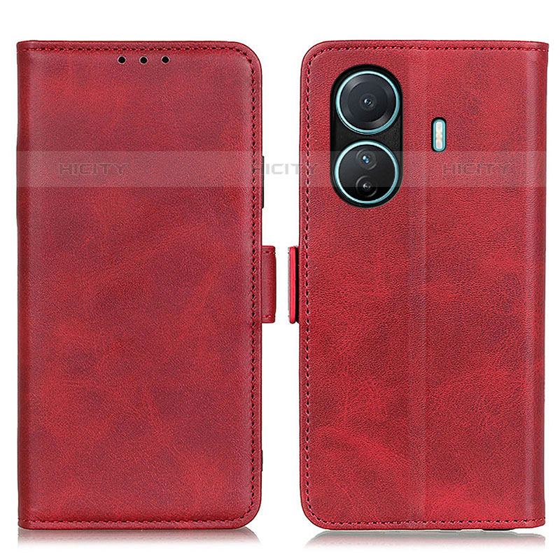 Custodia Portafoglio In Pelle Cover con Supporto M15L per Vivo iQOO Z6 Pro 5G Rosso