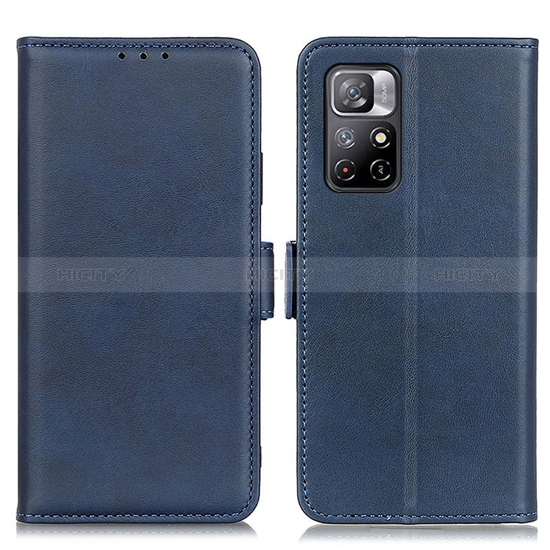 Custodia Portafoglio In Pelle Cover con Supporto M15L per Xiaomi Poco M4 Pro 5G Blu