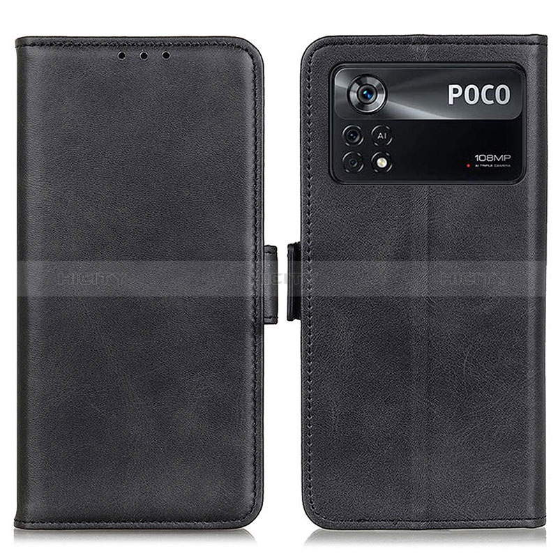 Custodia Portafoglio In Pelle Cover con Supporto M15L per Xiaomi Poco X4 Pro 5G Nero