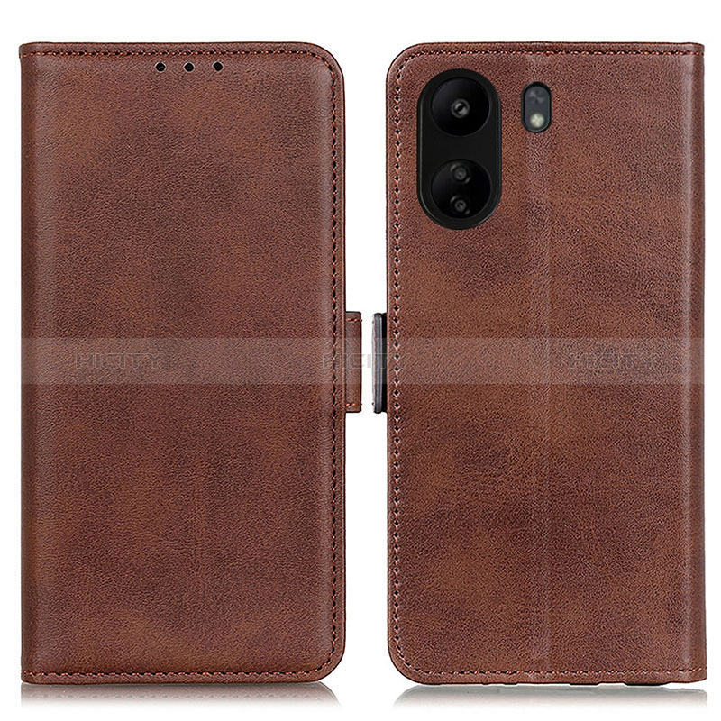 Custodia Portafoglio In Pelle Cover con Supporto M15L per Xiaomi Redmi 13C Marrone