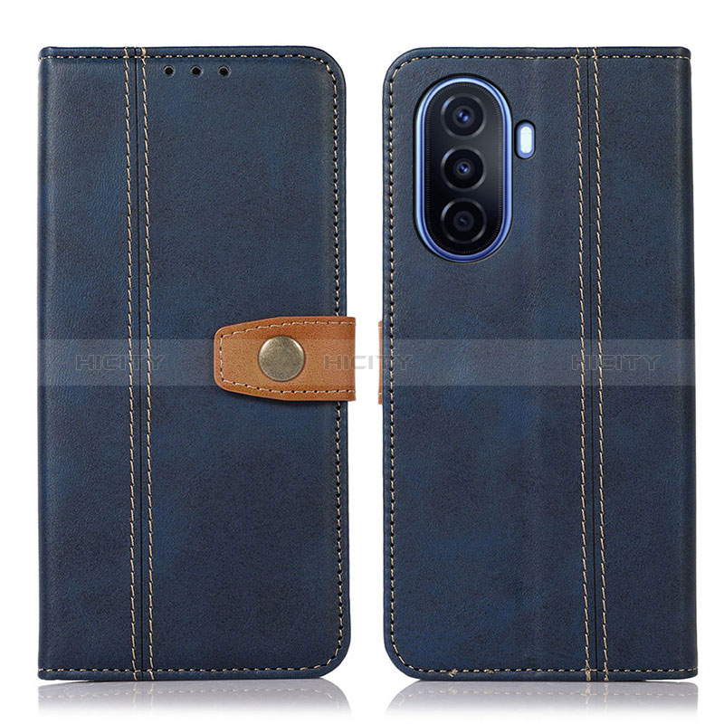 Custodia Portafoglio In Pelle Cover con Supporto M16L per Huawei Nova Y71 Blu