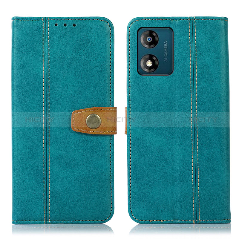 Custodia Portafoglio In Pelle Cover con Supporto M16L per Motorola Moto E13 Verde