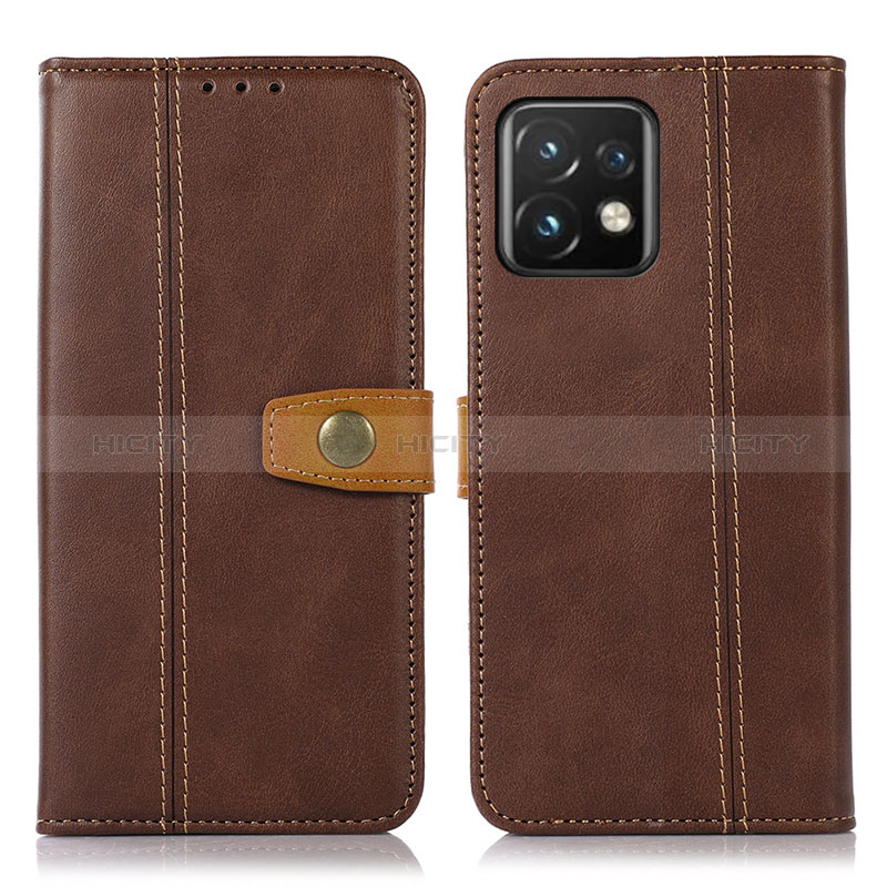 Custodia Portafoglio In Pelle Cover con Supporto M16L per Motorola Moto Edge 40 Pro 5G Marrone