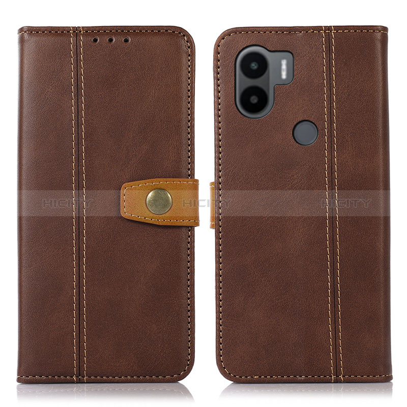 Custodia Portafoglio In Pelle Cover con Supporto M16L per Xiaomi Redmi A1 Plus Marrone