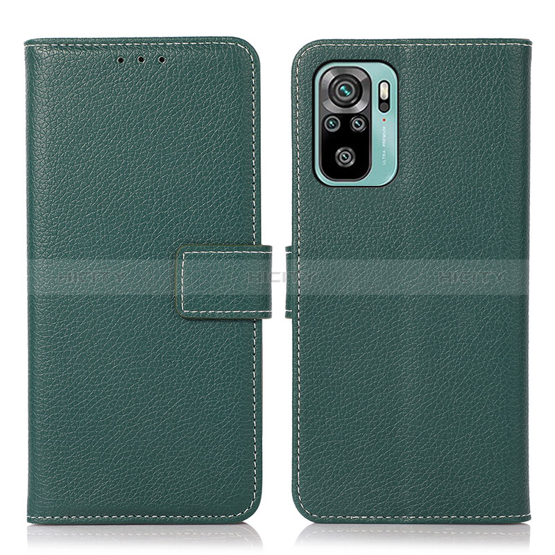 Custodia Portafoglio In Pelle Cover con Supporto M16L per Xiaomi Redmi Note 10 4G Verde