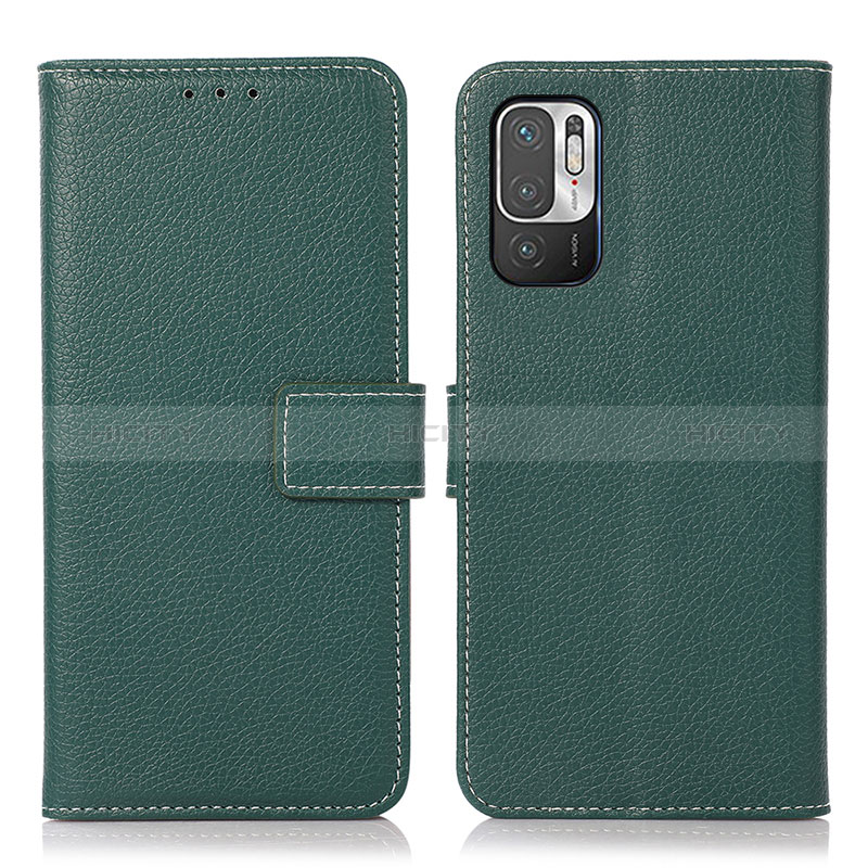 Custodia Portafoglio In Pelle Cover con Supporto M16L per Xiaomi Redmi Note 10 5G Verde