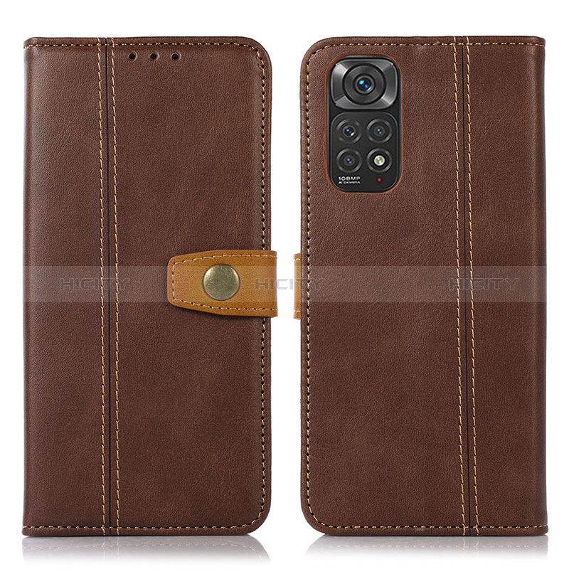 Custodia Portafoglio In Pelle Cover con Supporto M16L per Xiaomi Redmi Note 11S 4G Marrone