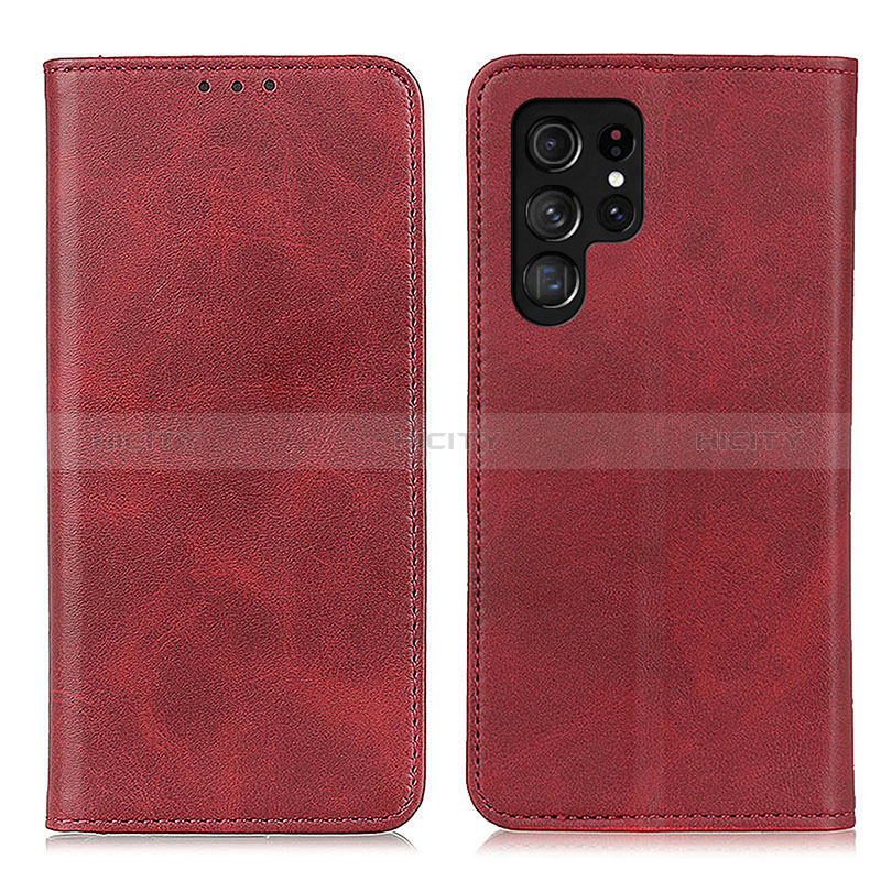 Custodia Portafoglio In Pelle Cover con Supporto M17L per Samsung Galaxy S24 Ultra 5G Rosso