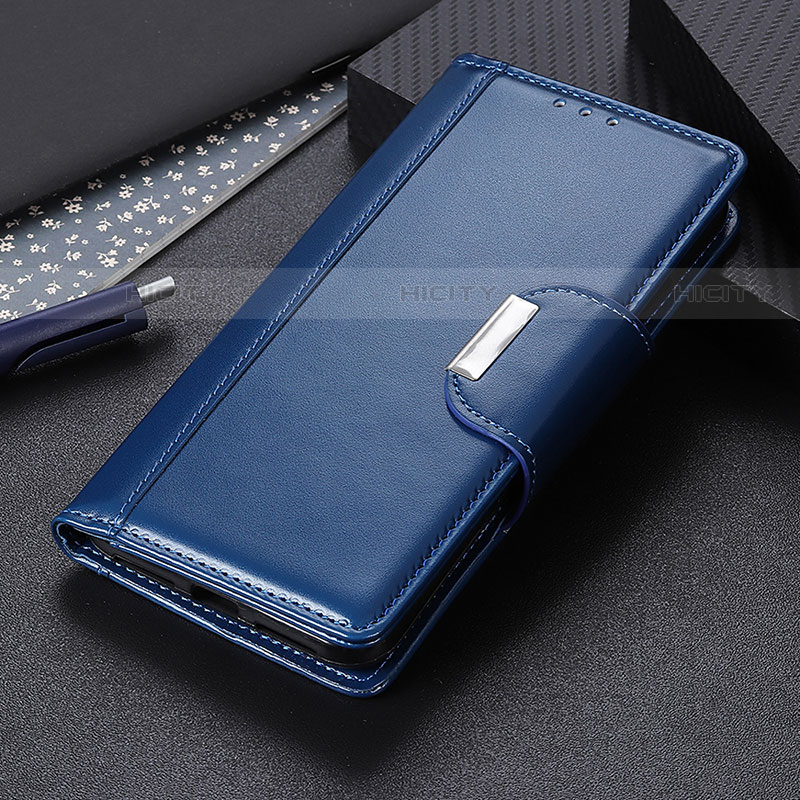 Custodia Portafoglio In Pelle Cover con Supporto M27L per Samsung Galaxy S21 5G Blu